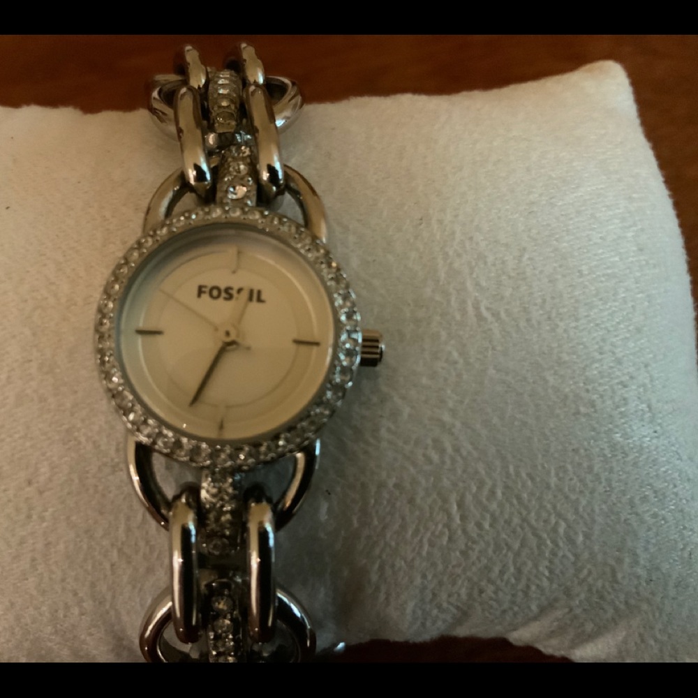Fossil Women’s crystal embellished watch